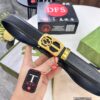 Gucci Automatic Buckle Belt, Embossed Full-Grain Cowhide, 3.5cm Width, Top-Quality Business Formal Belt with NXP Anti-Counterfeit Chip