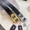 Versace Medusa Leather Belt - Authentic Original Order, Italian Imported Top Grain Calfskin, 3.8cm Width, Duty-Free Hong Kong Gift Box