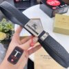 Burberry Equestrian Automatic Buckle Leather Belt, Newest Design, Full-Grain Cowhide with Original Factory Embossing, 3.5 cm Width, Top-Quality Business Formal Belt
