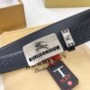 Burberry Equestrian Automatic Buckle Leather Belt, Newest Design, Full-Grain Cowhide with Original Factory Embossing, 3.5 cm Width, Top-Quality Business Formal Belt