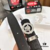 Versace Genuine Steel Hardware Luxury Belt - Original Single Order, Italian Imported Ostrich Foot Texture Top Layer Leather, 3.8cm Width, Hong Kong Duty-Free T Gift Box (NXP RFID Tag Verifiable on Official Website, Authentic Anti-Counterfeit Chip)