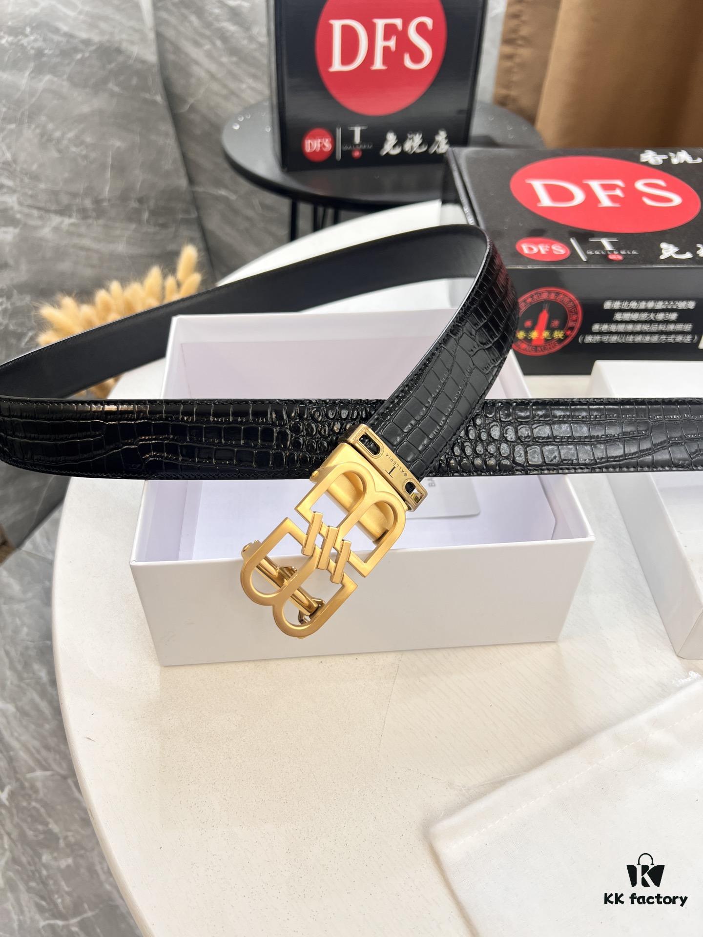 Balenciaga Hong Kong Tax-Free T Gift Box 🎁 (NXP RFID Recognizable Official Website. Genuine Anti-Counterfeit Chip) BB Automatic Stainless Steel Brushed Hardware New Arrival South African Imported Crocodile Pattern Full-Grain Leather Made Automatic Slide Rail No Hole