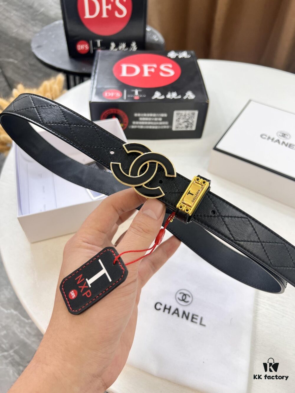 Chanel-style Women's Bag, Hong Kong Duty-Free T Gift Box (NXP Tag with Online Verification, Authentic Anti-Counterfeit Chip)