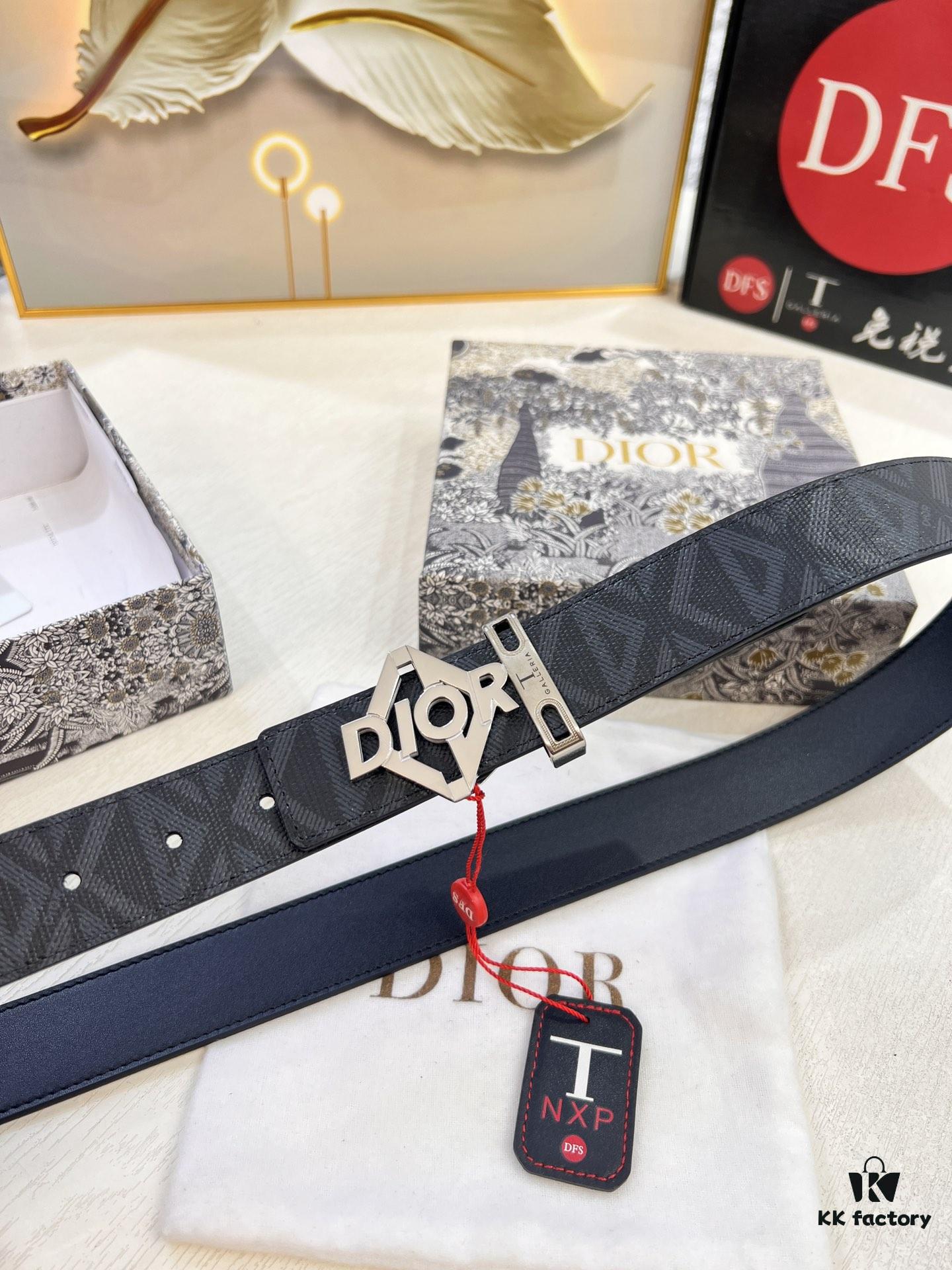 Dior D Belt, Hong Kong Duty-Free Gift Box 🎁 (NXP Tag with Anti-Counterfeit Chip, Verifiable on Official Website)
