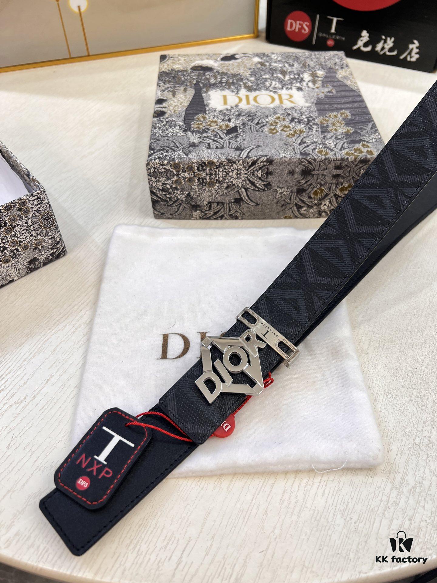 Dior D Belt, Hong Kong Duty-Free Gift Box 🎁 (NXP Tag with Anti-Counterfeit Chip, Verifiable on Official Website)