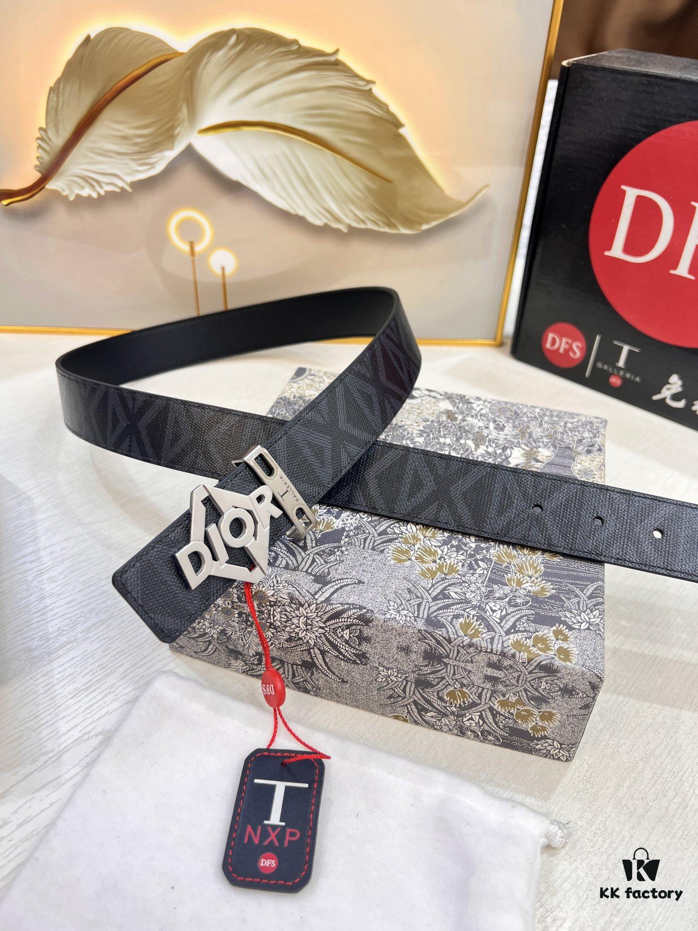 Dior D Belt, Hong Kong Duty-Free Gift Box 🎁 (NXP Tag with Anti-Counterfeit Chip, Verifiable on Official Website)