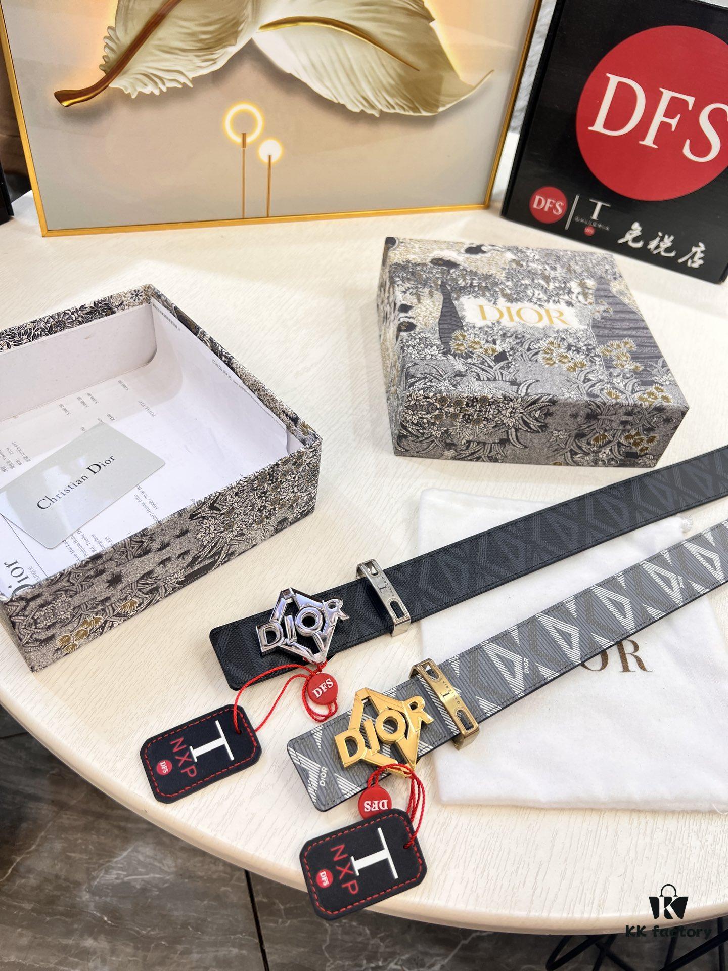 Dior D Belt, Hong Kong Duty-Free Gift Box 🎁 (NXP Tag with Anti-Counterfeit Chip, Verifiable on Official Website)