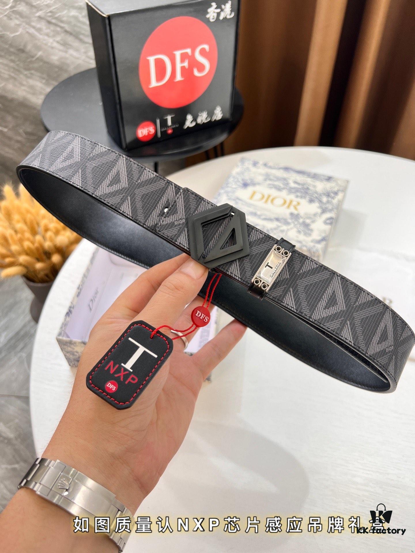 Dior D Belt, Hong Kong Duty-Free Gift Box (NXP Tag with Authenticity Chip Recognizable on Official Website)