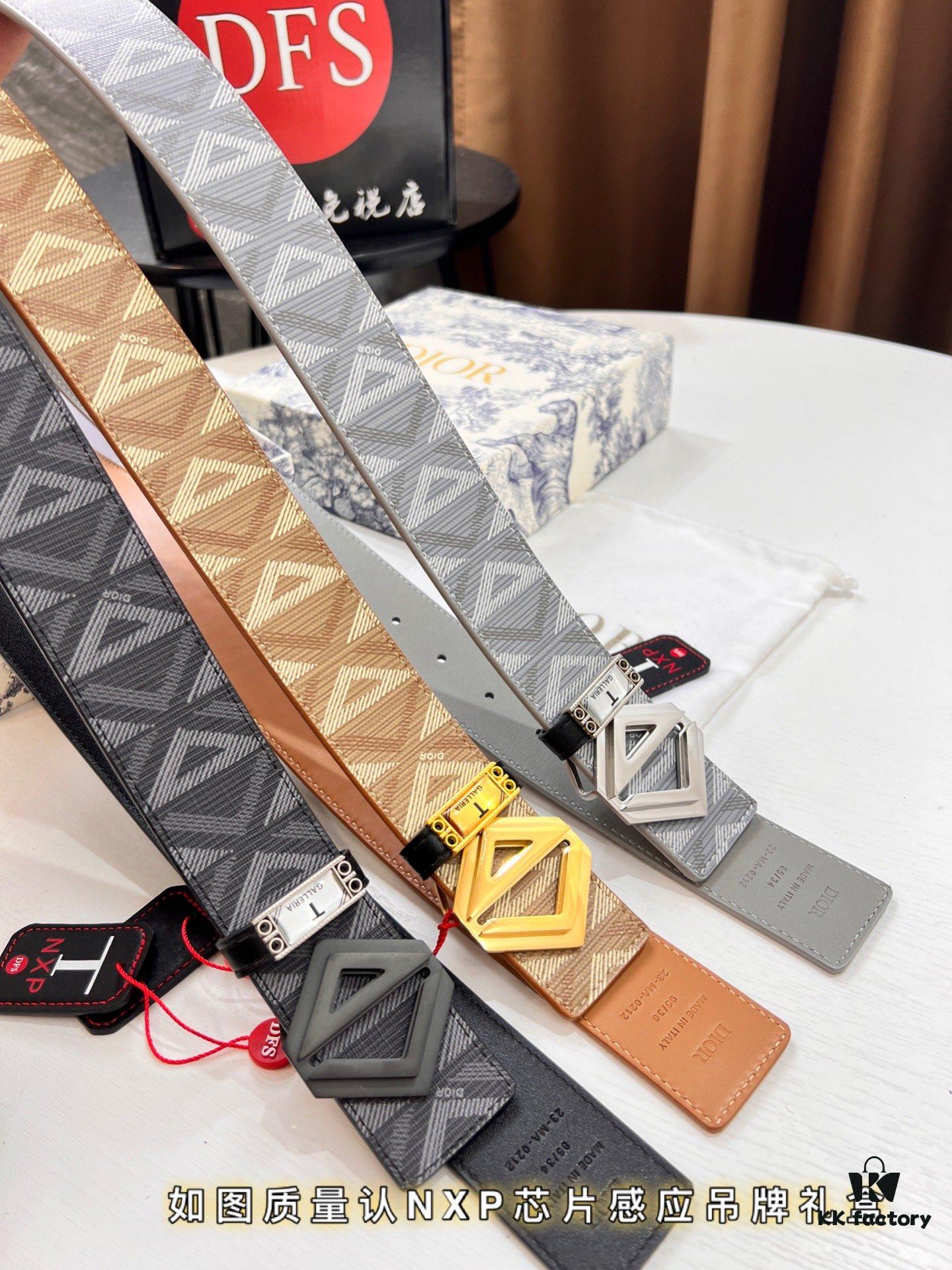 Dior D Belt, Hong Kong Duty-Free Gift Box (NXP Tag with Authenticity Chip Recognizable on Official Website)