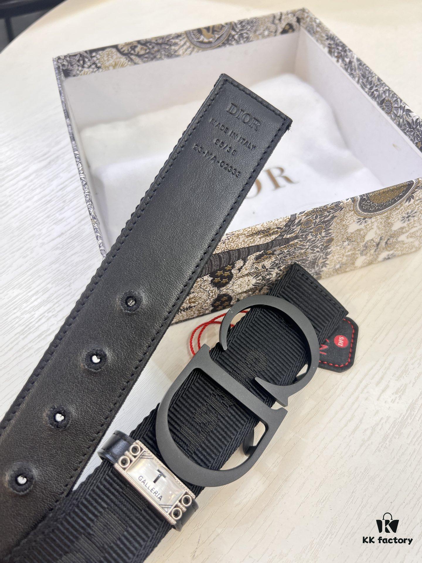 Dior D Belt, Hong Kong Duty-Free Gift Box 🎁 (NXP RFID Tag with Official Website Verification, Authentic Anti-Counterfeit Chip)