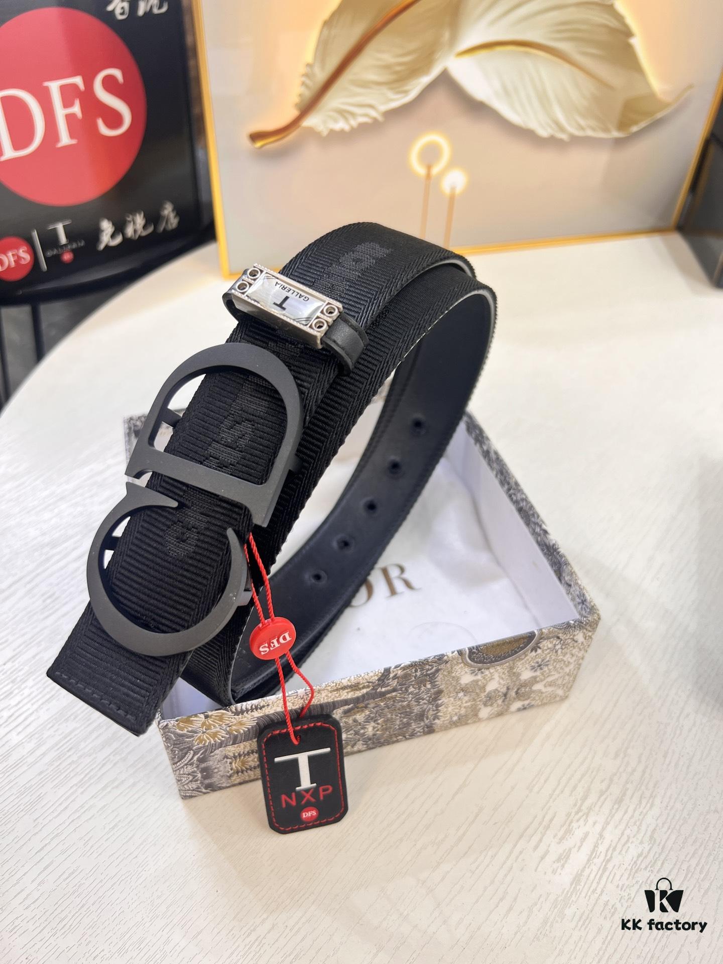 Dior D Belt, Hong Kong Duty-Free Gift Box 🎁 (NXP RFID Tag with Official Website Verification, Authentic Anti-Counterfeit Chip)