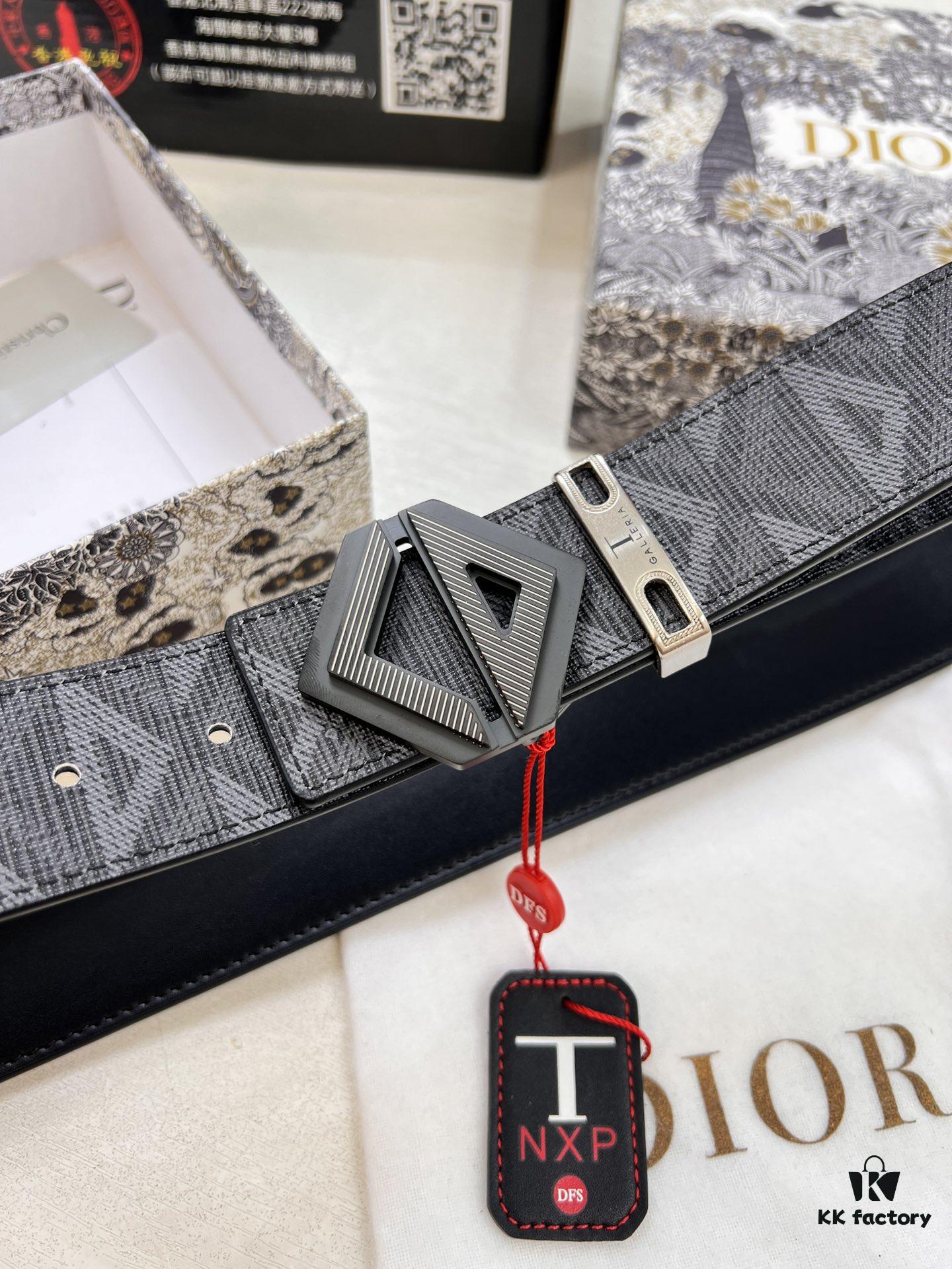 Dior D Belt, Hong Kong Duty-Free Gift Box 🎁 (NXP Tag with Anti-Counterfeit Chip, Verifiable on Official Website)