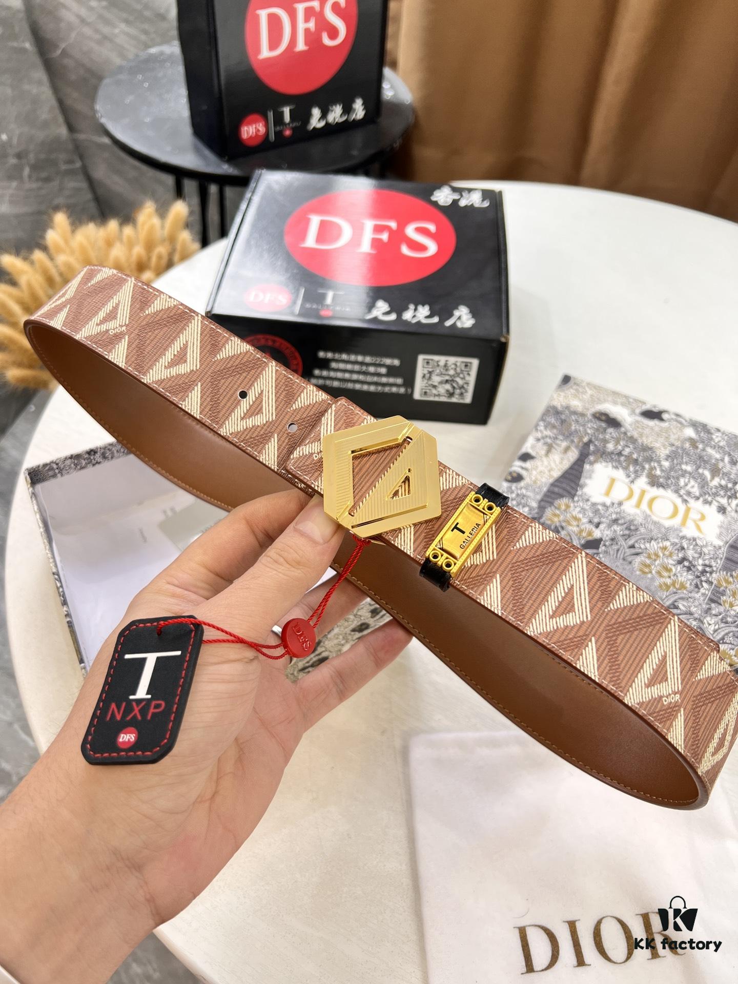 Dior D Belt, Hong Kong Duty-Free Gift Box (NXP Tag with Anti-Counterfeit Chip, Authentic Verification via Official Website)