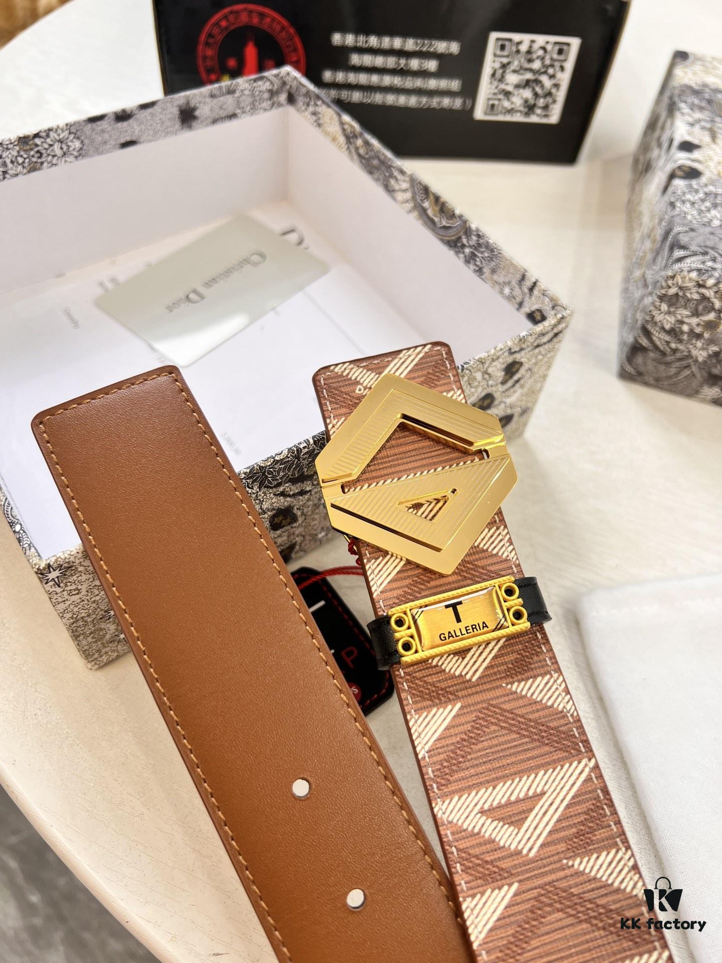 Dior D Belt, Hong Kong Duty-Free Gift Box (NXP Tag with Anti-Counterfeit Chip, Authentic Verification via Official Website)