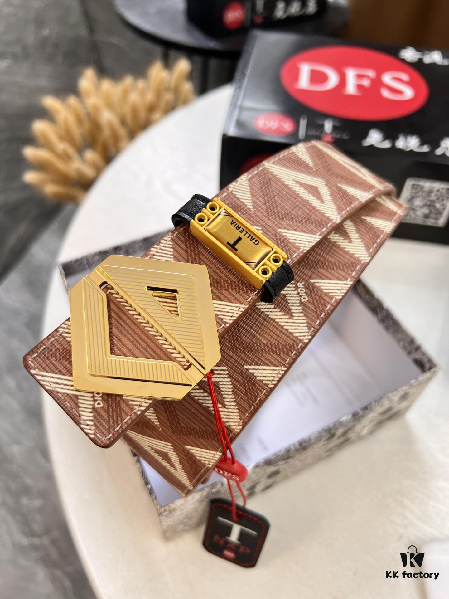 Dior D Belt, Hong Kong Duty-Free Gift Box (NXP Tag with Anti-Counterfeit Chip, Authentic Verification via Official Website)