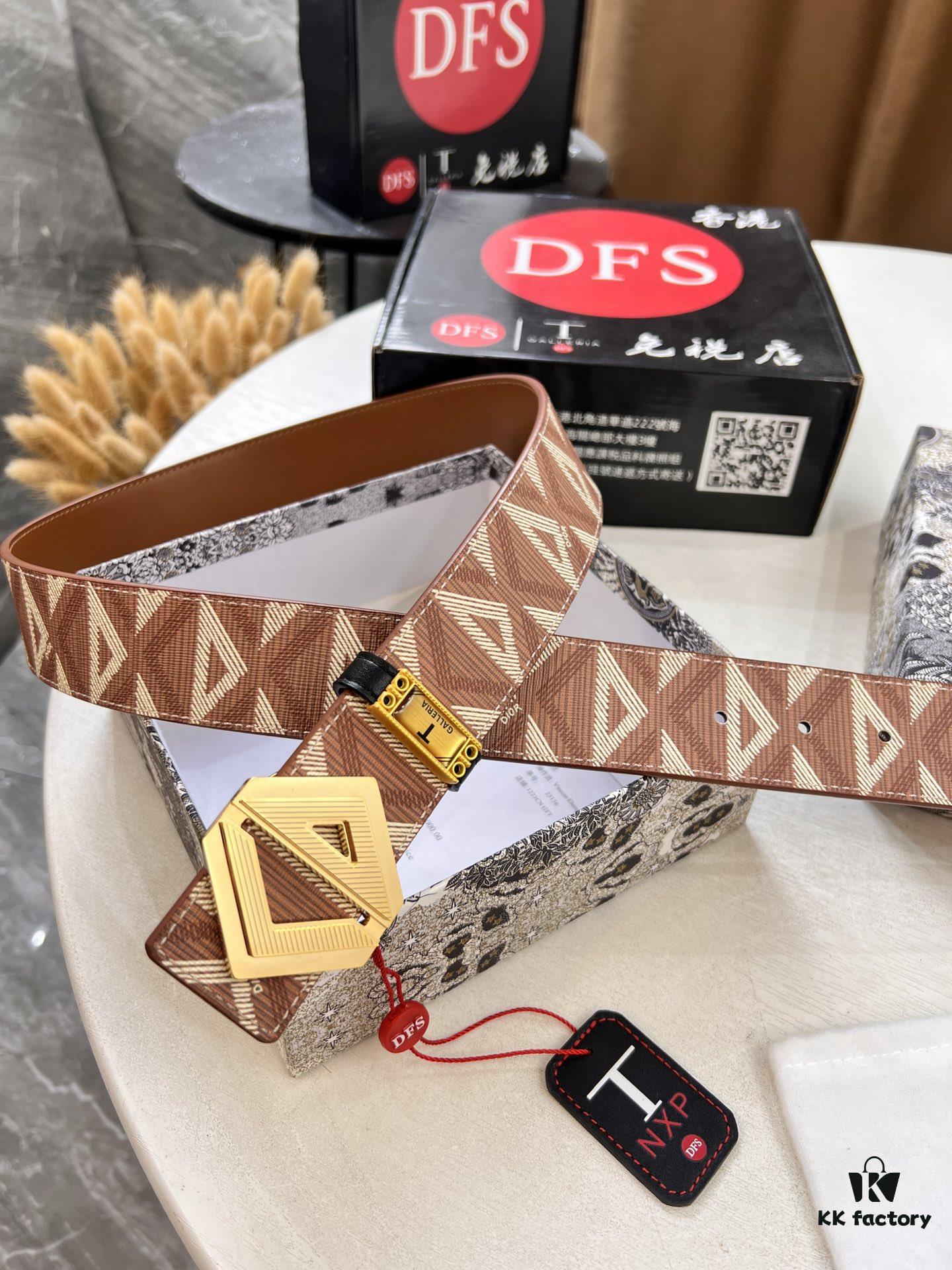 Dior D Belt, Hong Kong Duty-Free Gift Box (NXP Tag with Anti-Counterfeit Chip, Authentic Verification via Official Website)