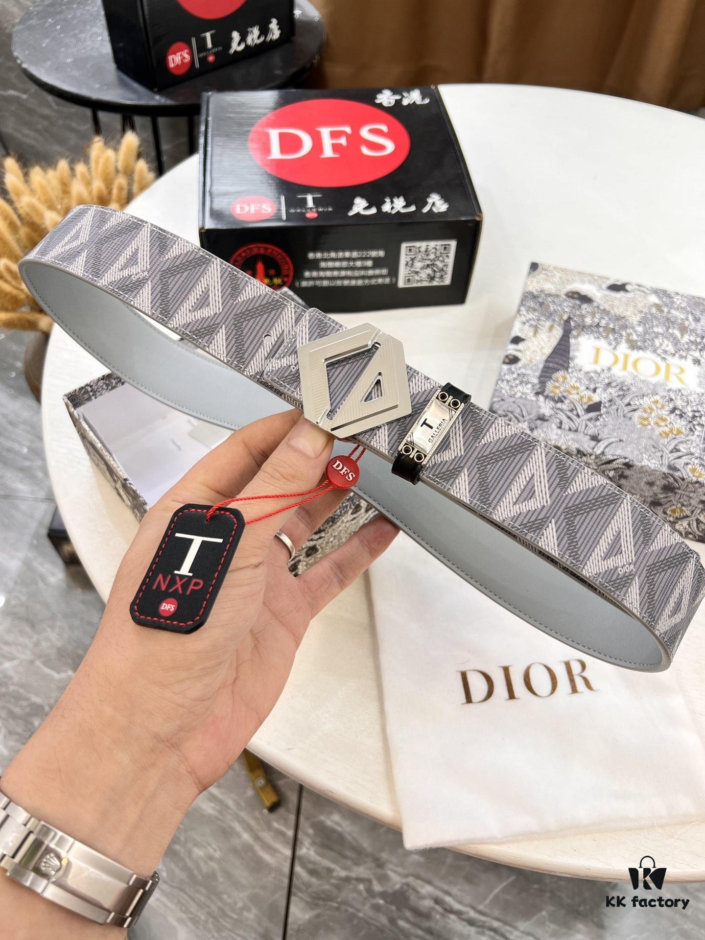 Dior D Belt, Hong Kong Duty-Free Gift Set (NXP RFID Tag with Official Website Verification, Authentic Anti-Counterfeit Chip)