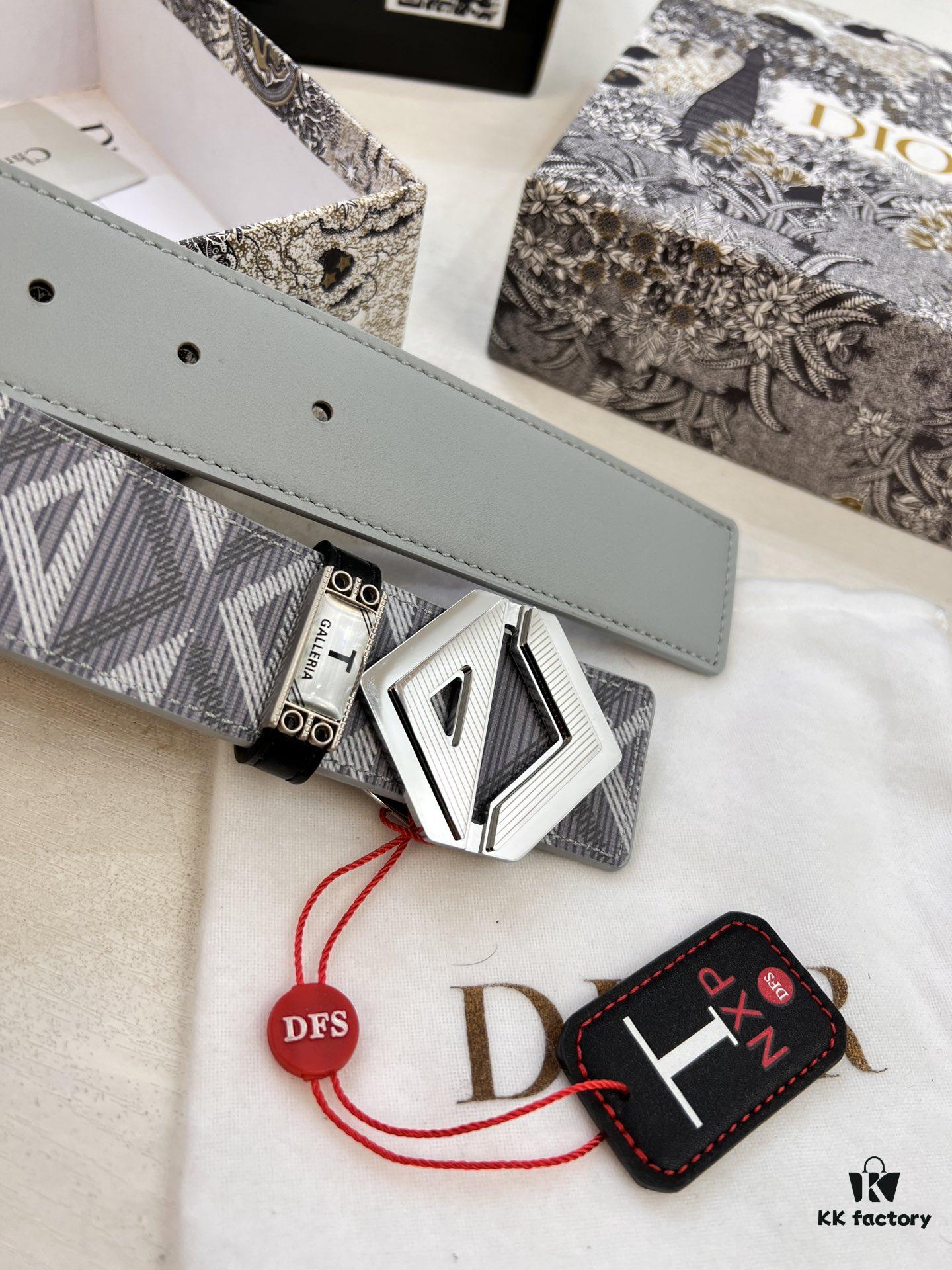 Dior D Belt, Hong Kong Duty-Free Gift Set (NXP RFID Tag with Official Website Verification, Authentic Anti-Counterfeit Chip)
