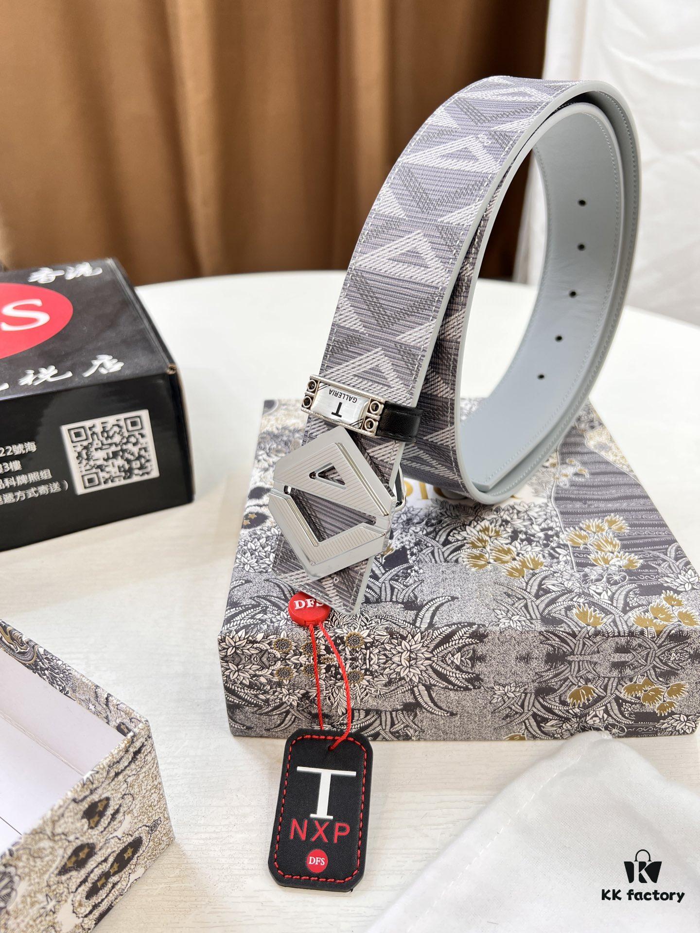 Dior D Belt, Hong Kong Duty-Free Gift Set (NXP RFID Tag with Official Website Verification, Authentic Anti-Counterfeit Chip)