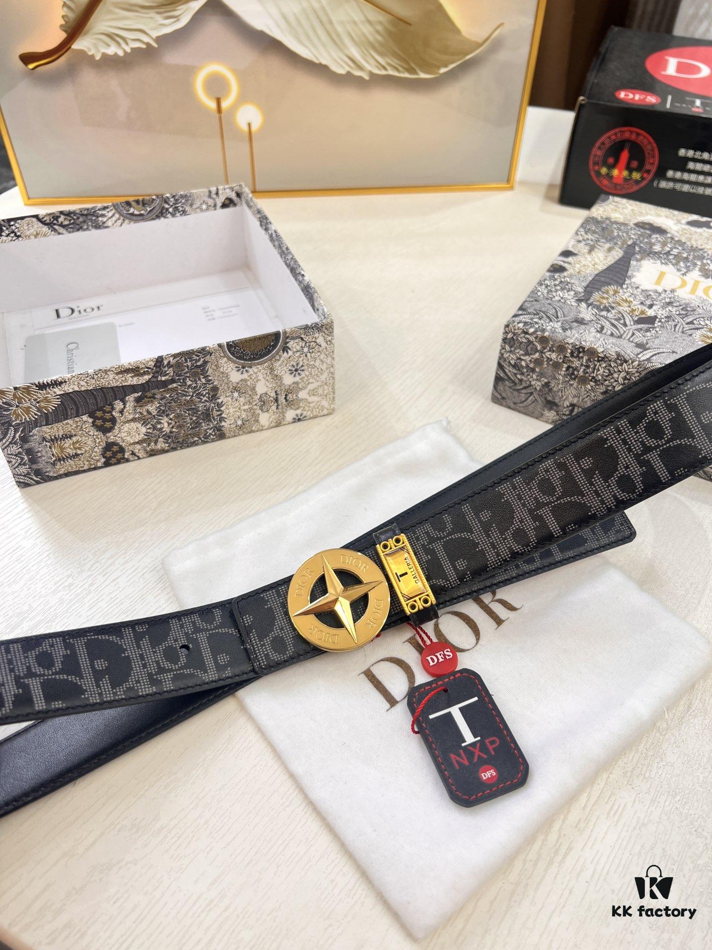 Dior D Belt, Hong Kong Duty-Free Gift Box 🎁 (NXP Tag with Anti-Counterfeit Chip, Verifiable on Official Website)