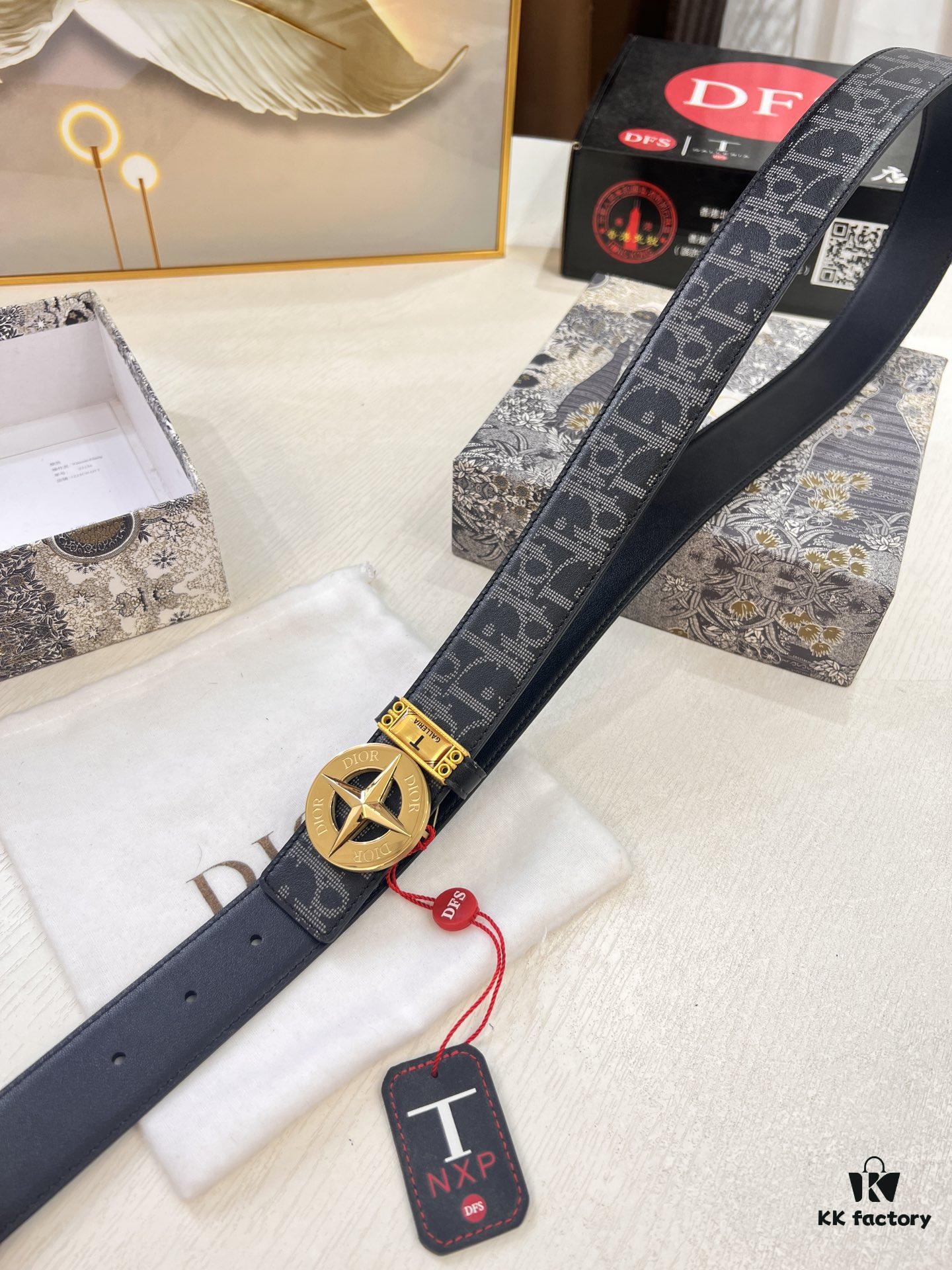 Dior D Belt, Hong Kong Duty-Free Gift Box 🎁 (NXP Tag with Anti-Counterfeit Chip, Verifiable on Official Website)