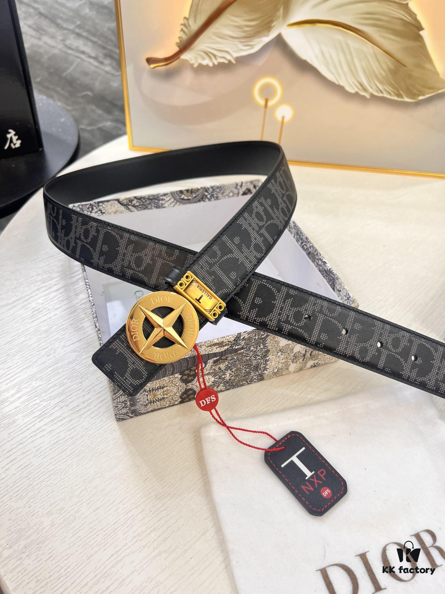 Dior D Belt, Hong Kong Duty-Free Gift Box 🎁 (NXP Tag with Anti-Counterfeit Chip, Verifiable on Official Website)
