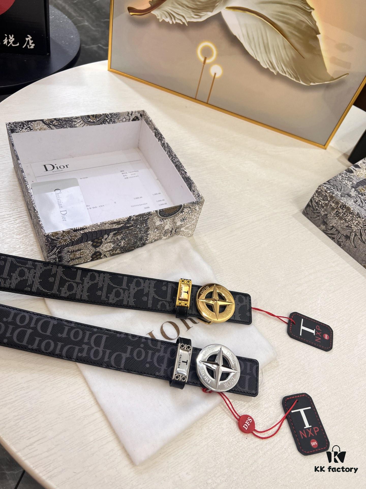 Dior D Belt, Hong Kong Duty-Free Gift Box 🎁 (NXP Tag with Anti-Counterfeit Chip, Verifiable on Official Website)