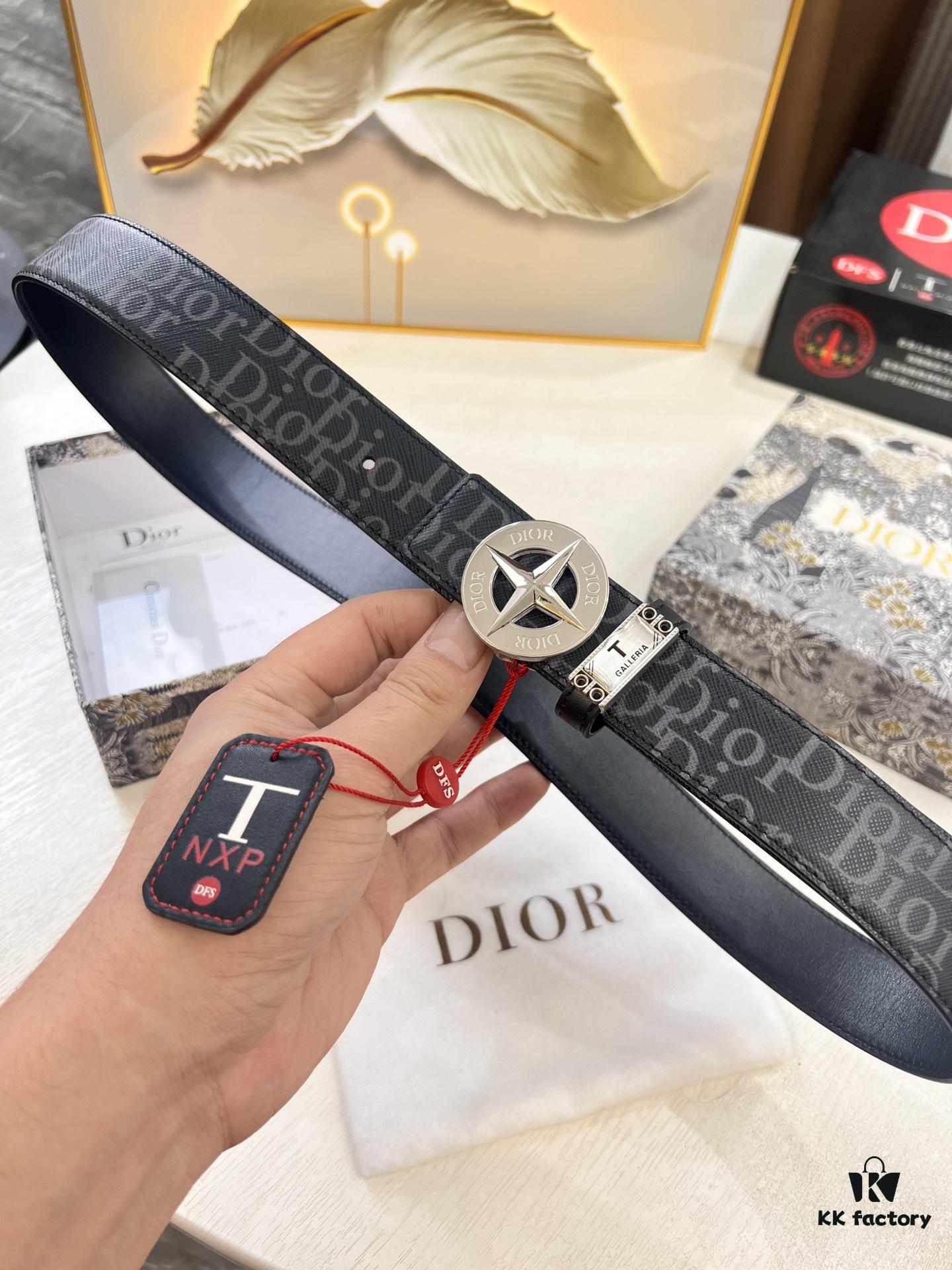 Dior D Belt, Hong Kong Duty-Free Gift Box 🎁 (NXP Tag with Anti-Counterfeit Chip, Authentic Website Verification)