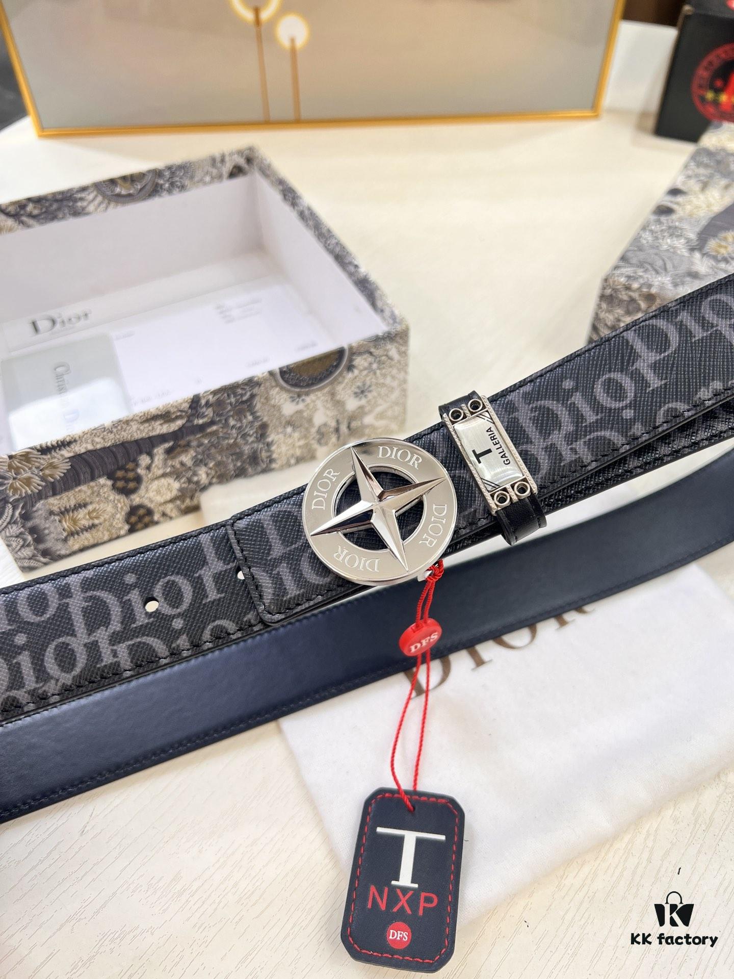 Dior D Belt, Hong Kong Duty-Free Gift Box 🎁 (NXP Tag with Anti-Counterfeit Chip, Authentic Website Verification)