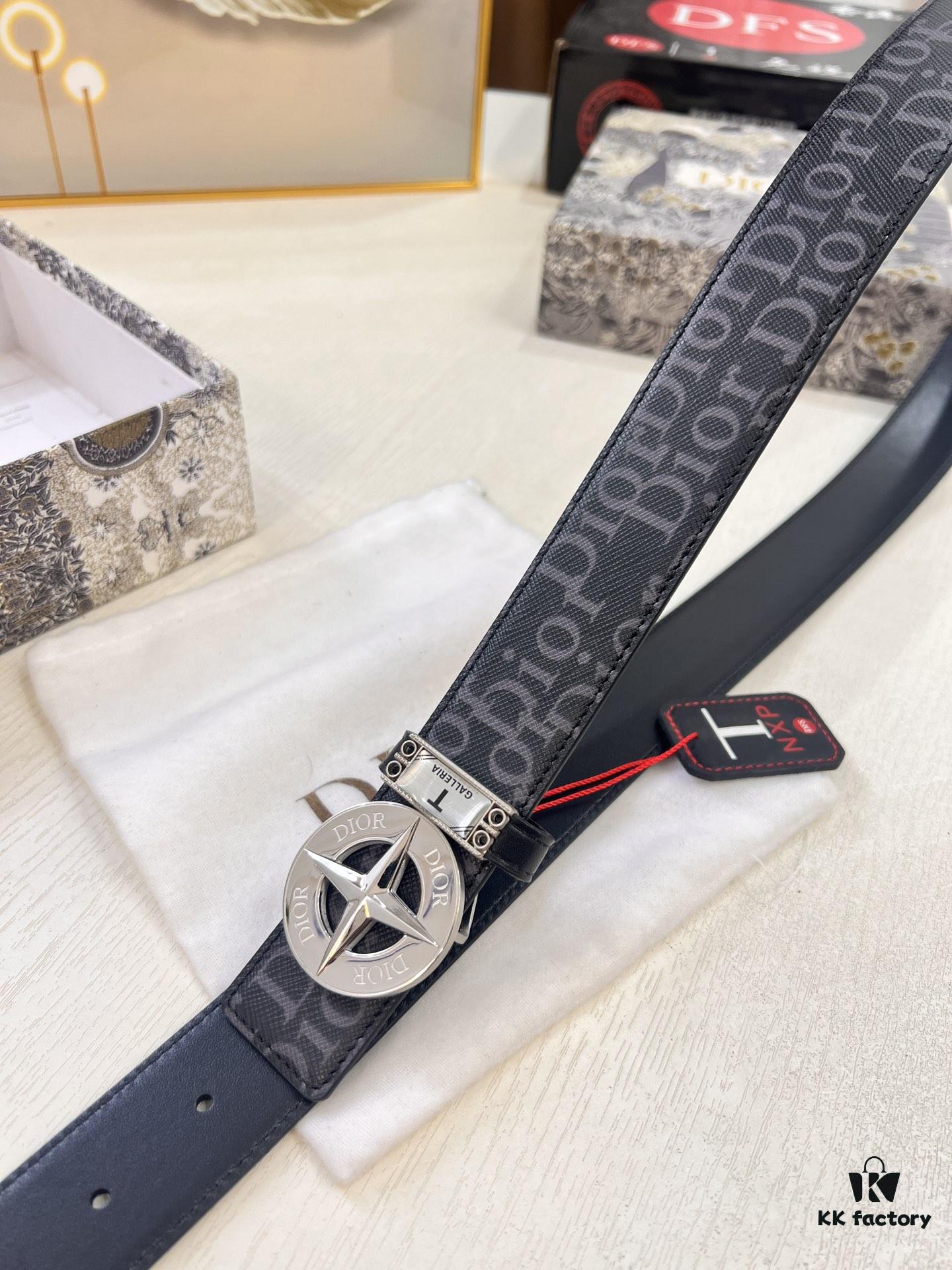 Dior D Belt, Hong Kong Duty-Free Gift Box 🎁 (NXP Tag with Anti-Counterfeit Chip, Authentic Website Verification)
