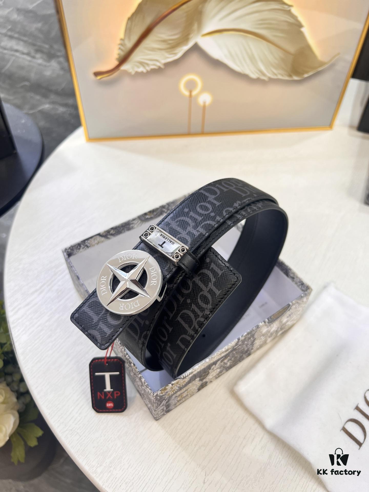 Dior D Belt, Hong Kong Duty-Free Gift Box 🎁 (NXP Tag with Anti-Counterfeit Chip, Authentic Website Verification)