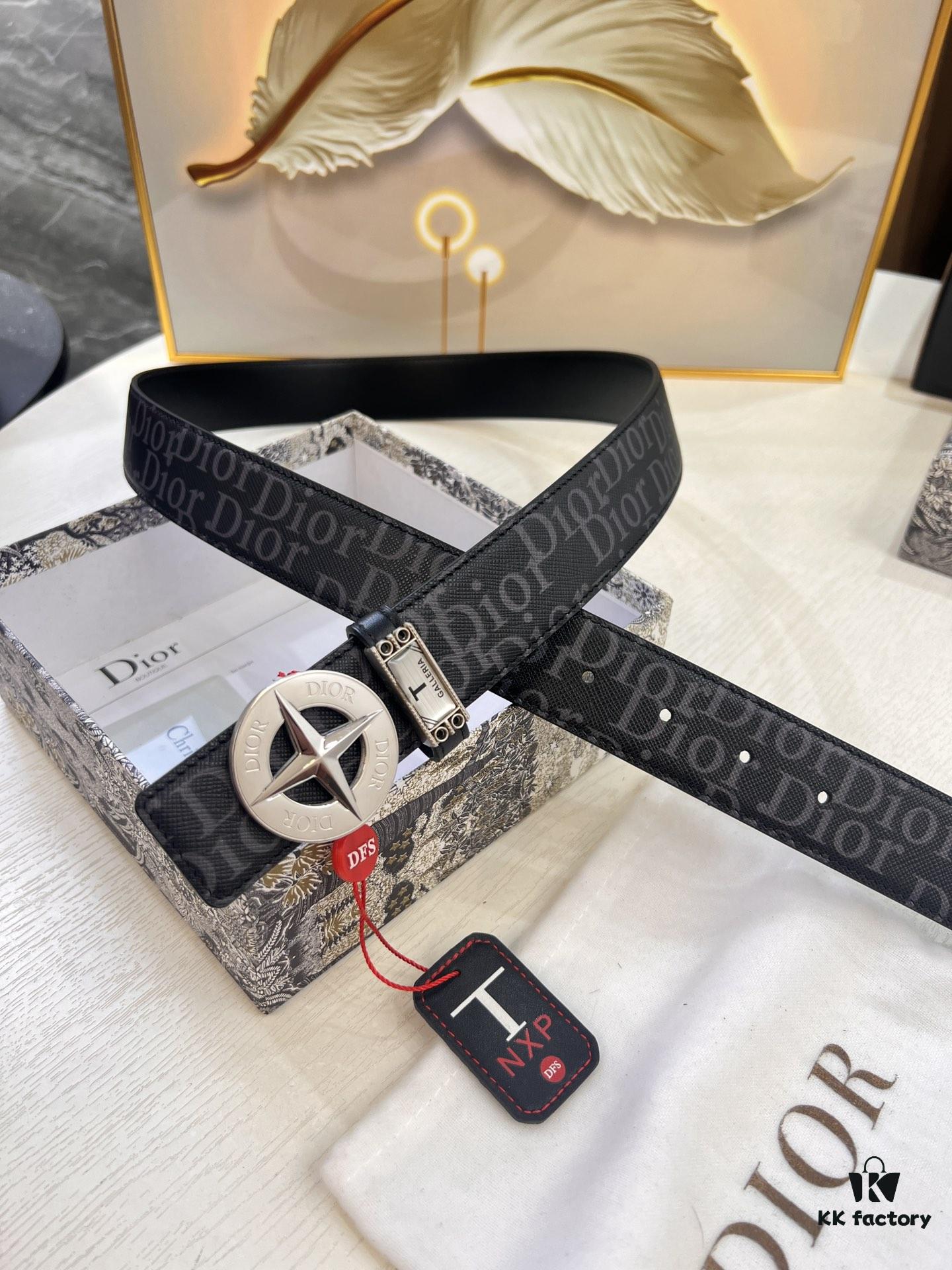 Dior D Belt, Hong Kong Duty-Free Gift Box 🎁 (NXP Tag with Anti-Counterfeit Chip, Authentic Website Verification)