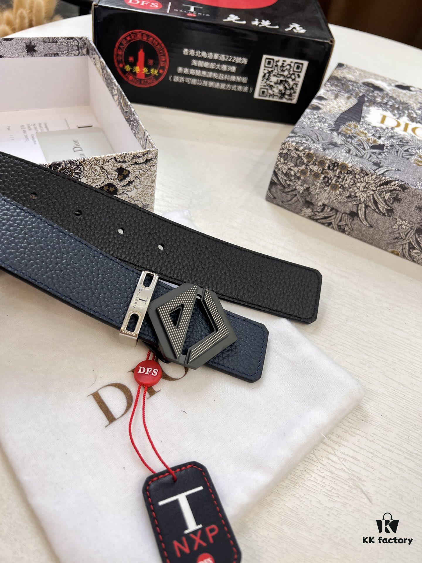 Dior D Belt, Hong Kong Duty-Free Gift Box 🎁 (NXP Tag with Anti-Counterfeit Chip, Official Website Verifiable)