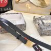 Dior Women's Leather Belt, Imported French Leather, 3.0cm Width, High-Ion Plated Stainless Steel Buckle, Anti-Counterfeit Chip Verified