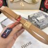 Dior Women's Leather Belt, Imported French Leather, 3.0cm Width, High-Ion Plated Stainless Steel Buckle, Anti-Counterfeit Chip, Authenticity Guaranteed