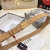 Dior Women's Leather Belt, Imported French Leather, 3.0cm Width, High-Ion Plated Stainless Steel Buckle, Anti-Counterfeit Chip, Authenticity Guaranteed