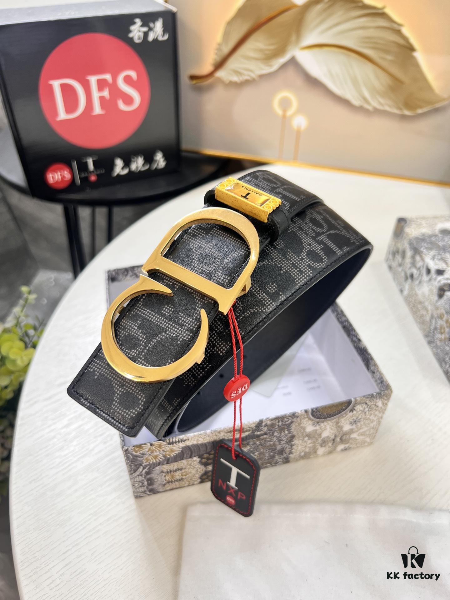Dior D Belt, Hong Kong Duty-Free Gift Box 🎁 (NXP Tag with Authenticity Chip, Official Anti-Counterfeit Verification)