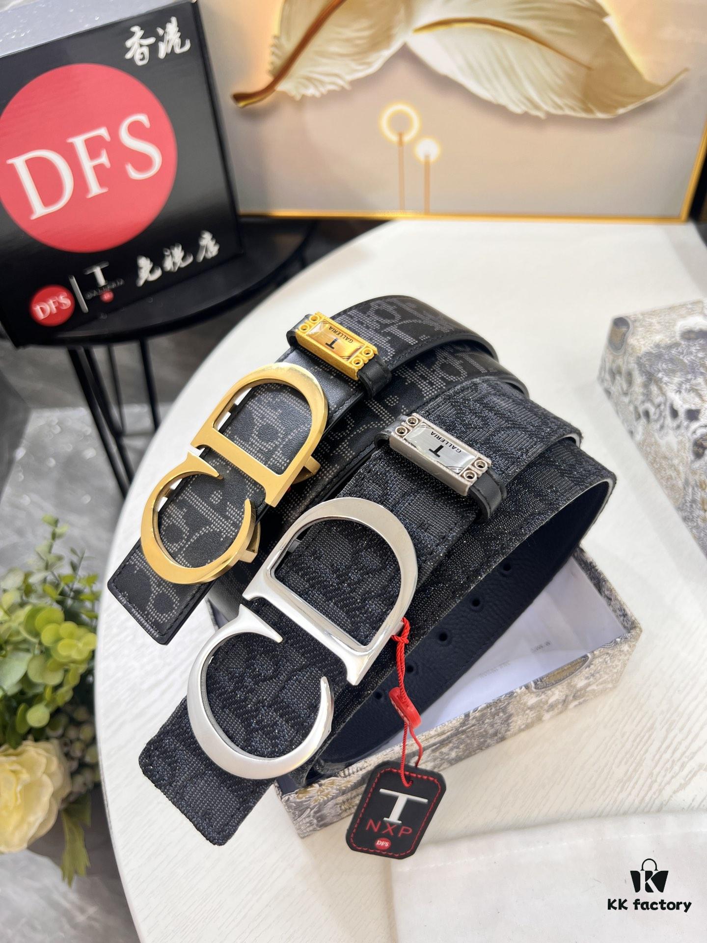 Dior D Belt, Hong Kong Duty-Free Gift Box 🎁 (NXP Tag with Authenticity Chip, Official Anti-Counterfeit Verification)