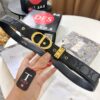 Dior Women's Leather Belt, Imported French Top-Grade Leather, 3.0cm Width, High-Ion Plated Stainless Steel Buckle, Anti-Counterfeit Chip Verified