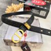 Dior Women's Leather Belt, Imported French Top-Grade Leather, 3.0cm Width, High-Ion Plated Stainless Steel Buckle, Anti-Counterfeit Chip Verified