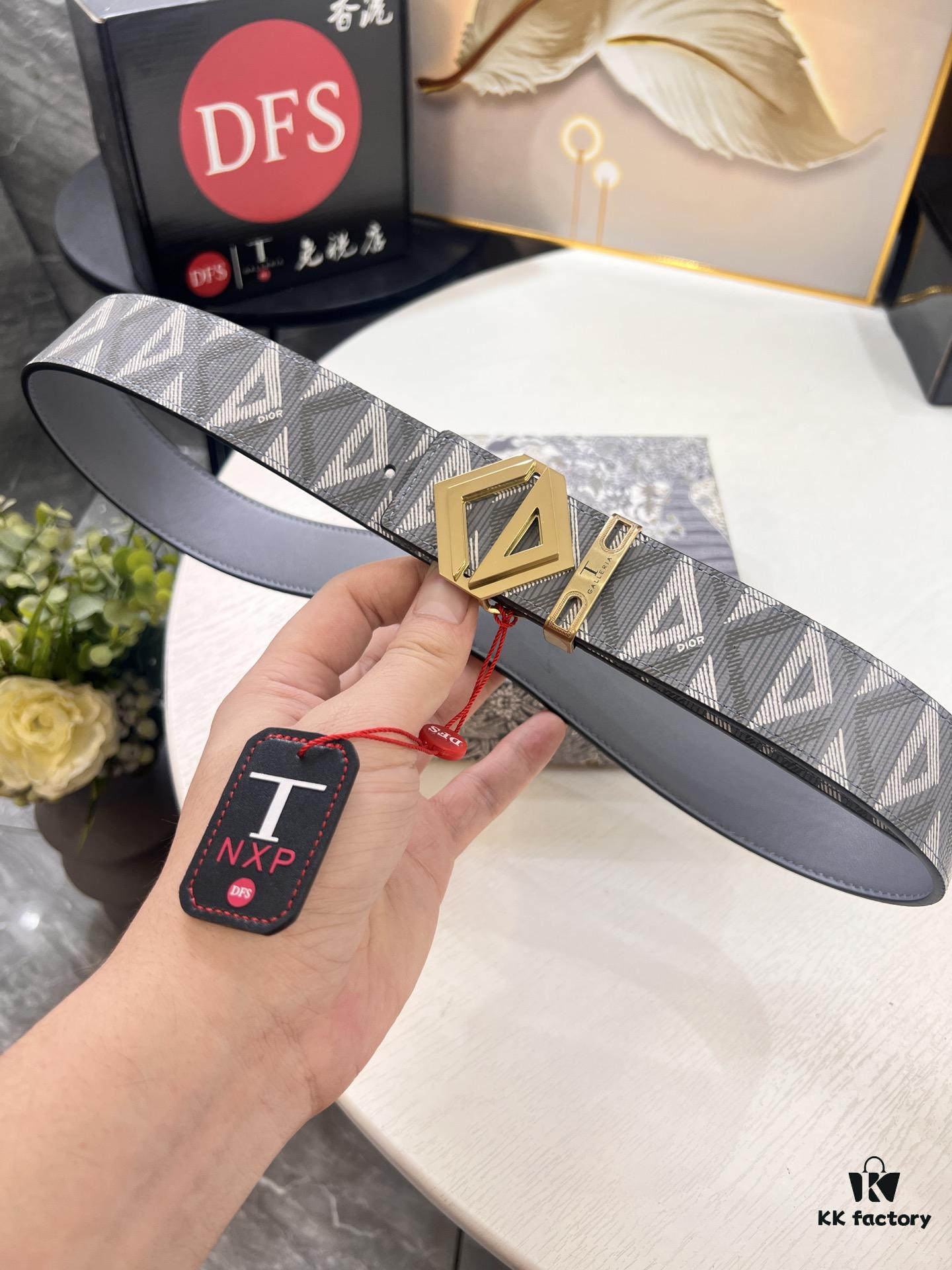 Dior D Belt, Hong Kong Duty-Free Gift Set (NXP RFID Tag with Official Website Verification, Authentic Anti-Counterfeit Chip)