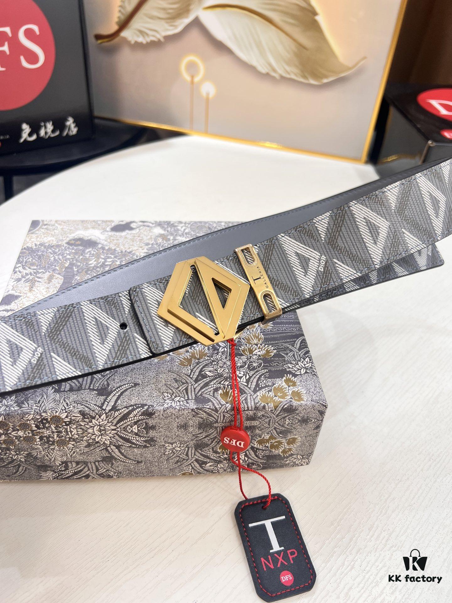 Dior D Belt, Hong Kong Duty-Free Gift Set (NXP RFID Tag with Official Website Verification, Authentic Anti-Counterfeit Chip)