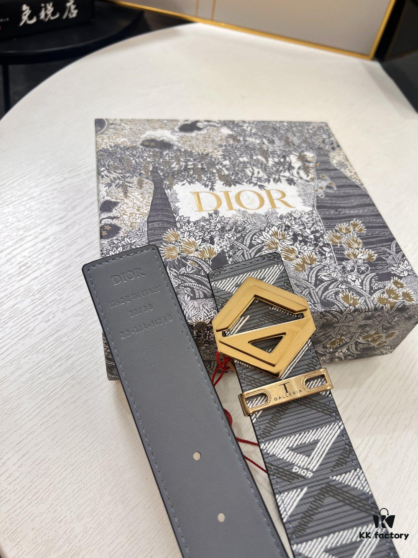 Dior D Belt, Hong Kong Duty-Free Gift Set (NXP RFID Tag with Official Website Verification, Authentic Anti-Counterfeit Chip)