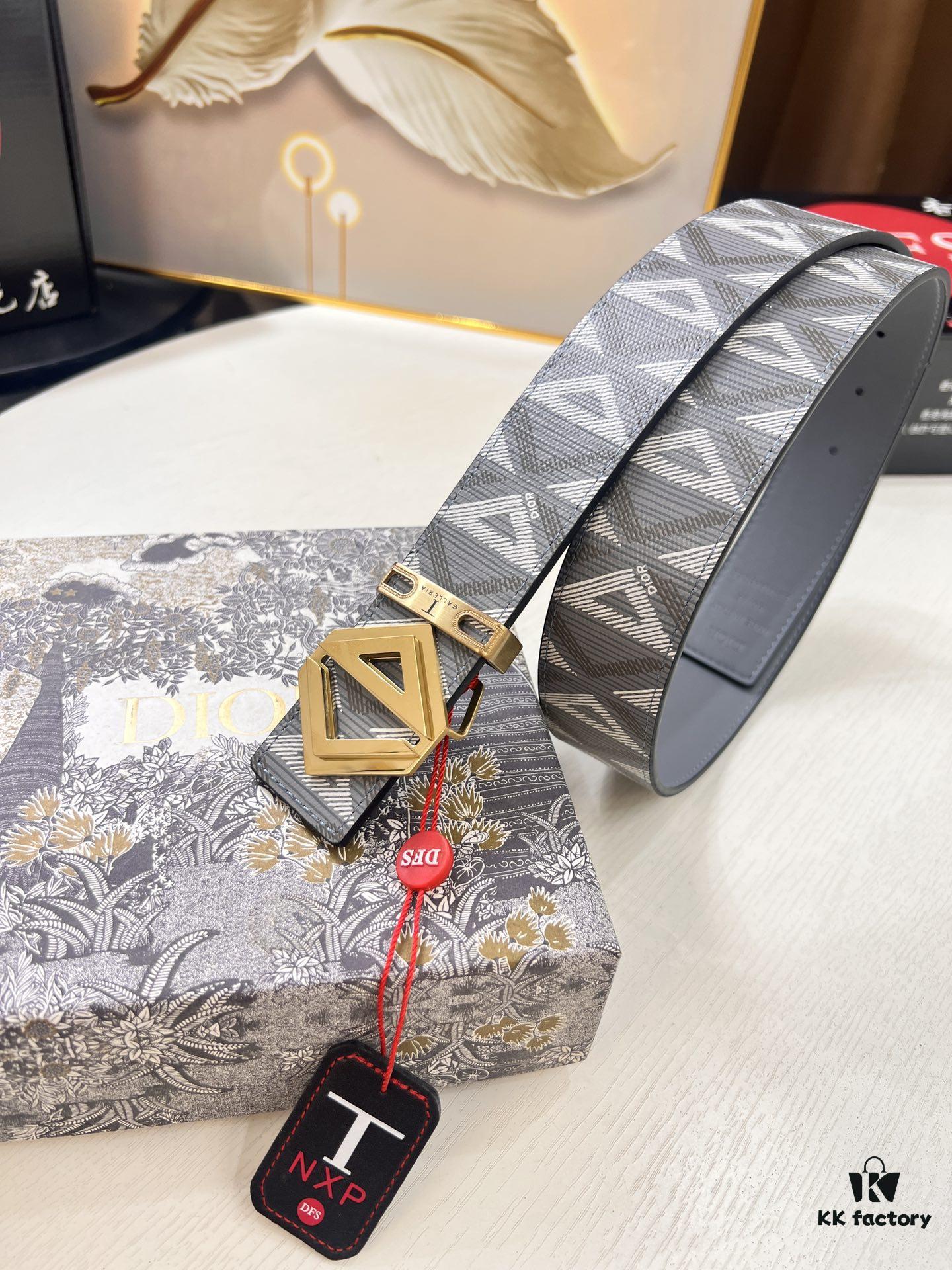 Dior D Belt, Hong Kong Duty-Free Gift Set (NXP RFID Tag with Official Website Verification, Authentic Anti-Counterfeit Chip)