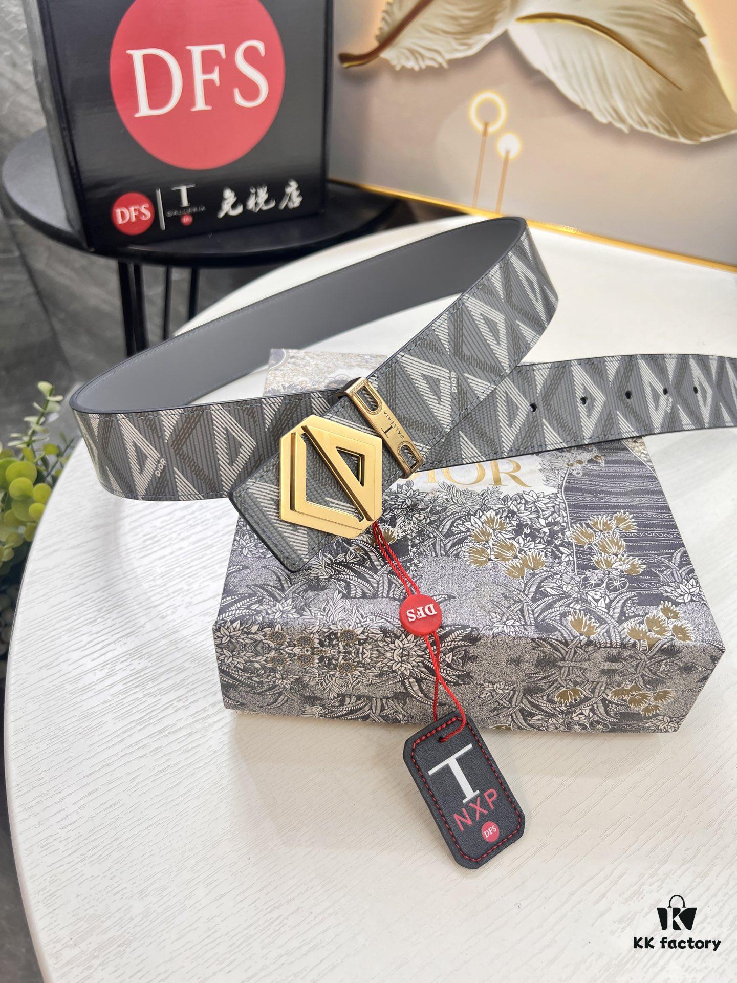 Dior D Belt, Hong Kong Duty-Free Gift Set (NXP RFID Tag with Official Website Verification, Authentic Anti-Counterfeit Chip)