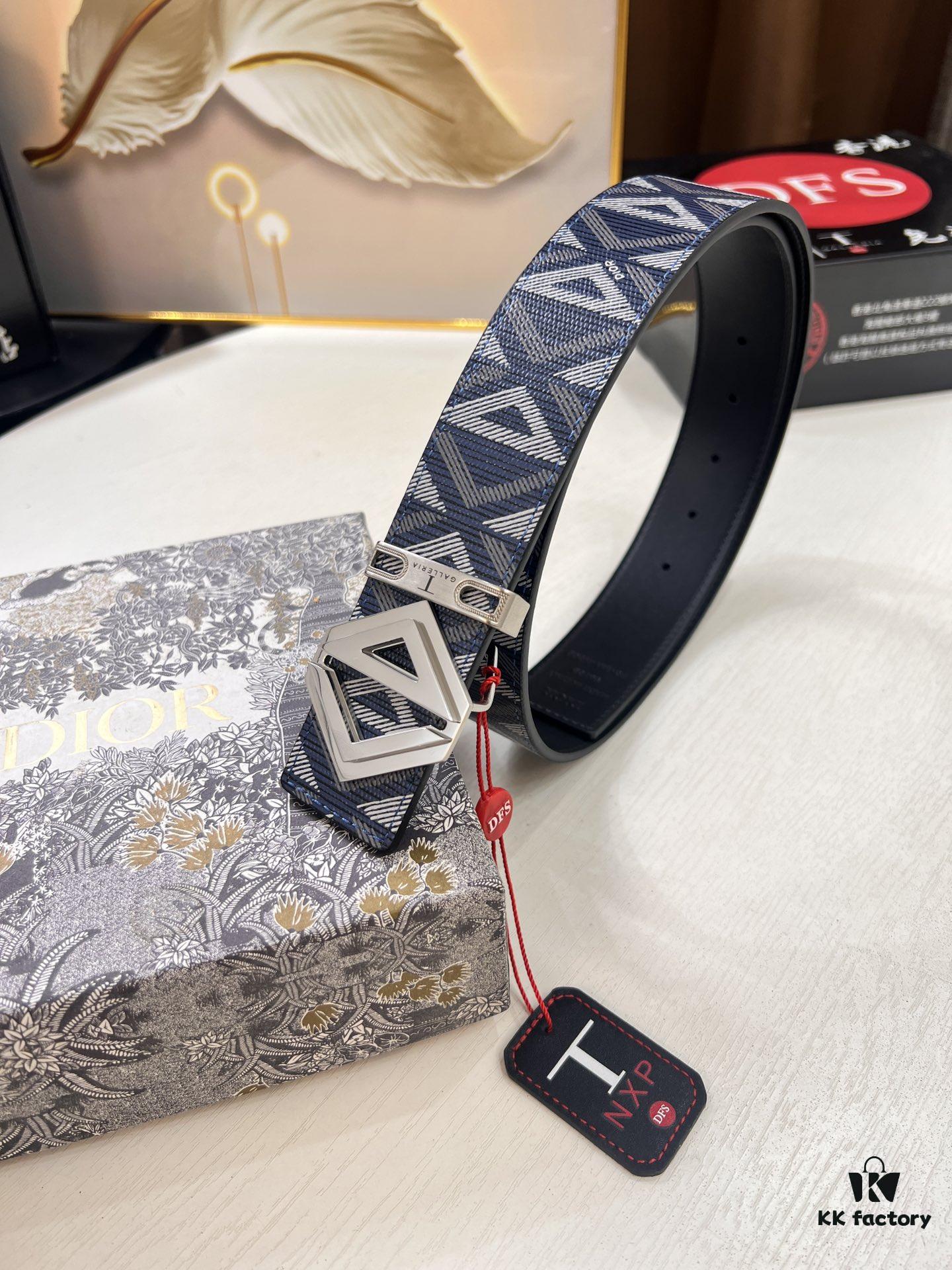 Dior D Belt, Hong Kong Duty-Free Gift Set (NXP RFID Tag with Official Website Verification, Authentic Anti-Counterfeit Chip), Men's and Women's Unisex Style