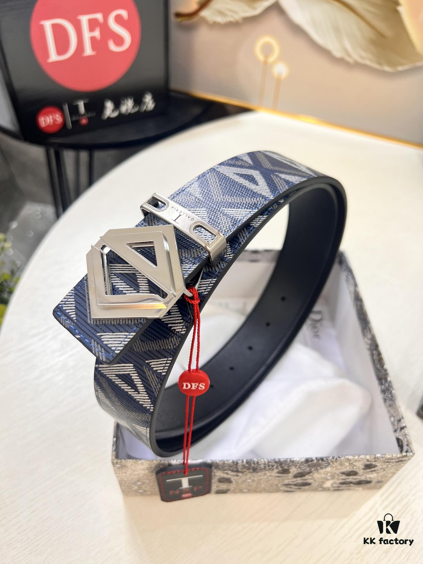 Dior D Belt, Hong Kong Duty-Free Gift Set (NXP RFID Tag with Official Website Verification, Authentic Anti-Counterfeit Chip), Men's and Women's Unisex Style