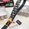 Shop Owner Recommended Trumpet Trumpet Dior Unisex Belt, Latest Couple's Style, Imported Embroidered Custom Fabric, Split Leather with Lychee Texture, ZP Synchronized Polished Metal Buckle, 3.5cm Width