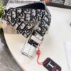 Dior Unisex Belt, Latest Couple's Style, Imported Embroidered Custom Fabric, Full-Grain Calfskin with Lychee Texture, ZP Synchronized Polished Buckle Hardware, 3.5cm Width