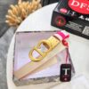Dior Women's Leather Belt, Premium Original Hong Kong Duty-Free T Gift Box, Stainless Steel Buckle with NXP Anti-Counterfeit Chip, High-Ion Plating, 2.0 cm Width, Double-Sided Use, Imported French Leather
